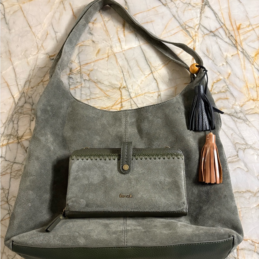 The Sak Huntley Leather Hobo bag with wallet